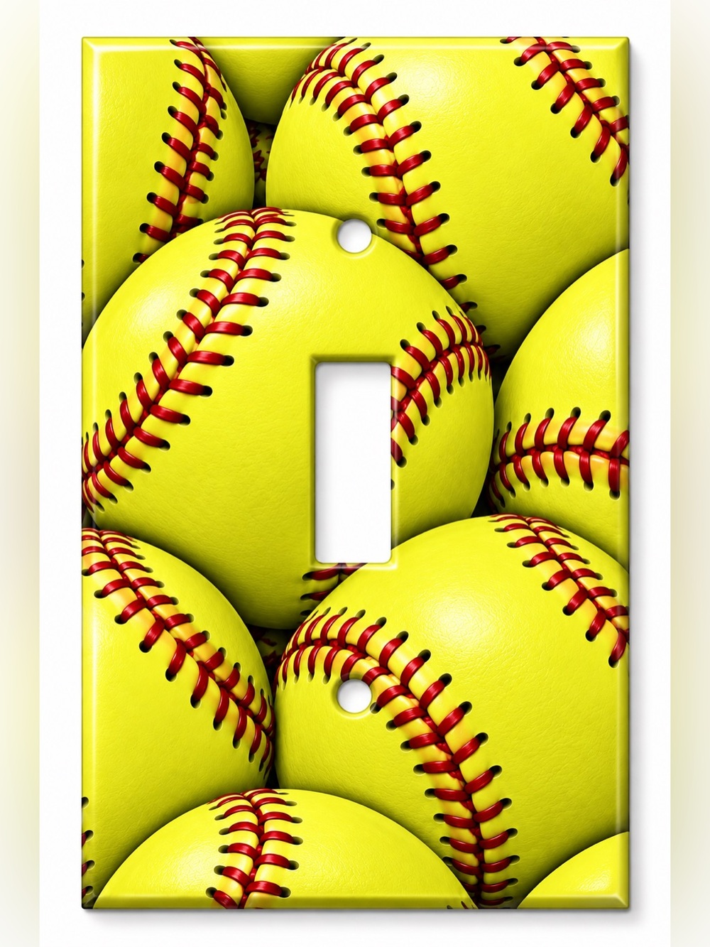 Softball Light Switch Cover Girls Kids Room Fastpitch Sports Wall Plate